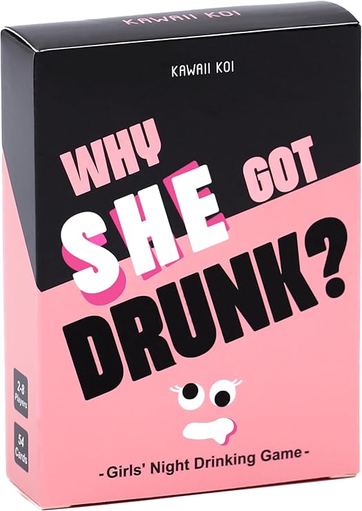 KAWAII KOI Girls Night Party Drinking Games - Bachelorette Party Favors & Card Games for Ladies' Nights - Fun Board Games for Girls Night Out & Bachelorette Party 21st Birthday Party