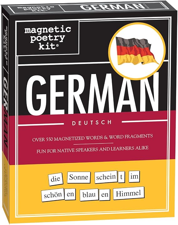 Magnetic Poetry - German Kit - Words for Refrigerator - Write Poems and Letters on the Fridge - Made in the USA