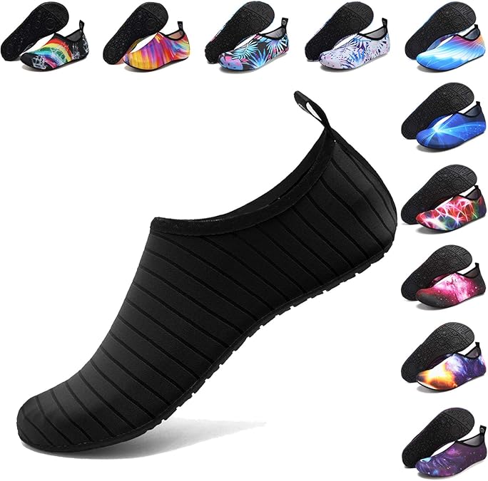 Water Shoes for Women Men Quick-Dry Barefoot Aqua Socks Swim Beach | From pool days to river trails, these easy-pack shoes are ready for yoga, camping, hiking and everyday outdoor adventures.
