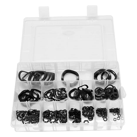 Geynutaly 320Pcs Carbon Steel Compression Type Wavy Wave Crinkle Spring Three Wave Washers Assortment Kit