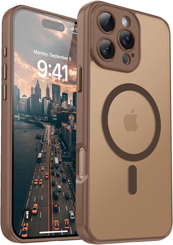 BENTOBEN Magnetic for iPhone 16 Pro Case, iPhone16Pro Phone Case [Full Camera Protection] [Compatible with Magsafe], Translucent Matte Shockproof Protective Cover for iPhone 16Pro 6.3inch, Bronze