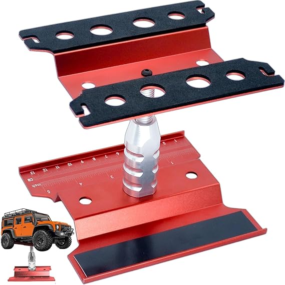 RC Car Stand Lift Lower Adjustable Workstation Aluminum 360 Degree Rotation