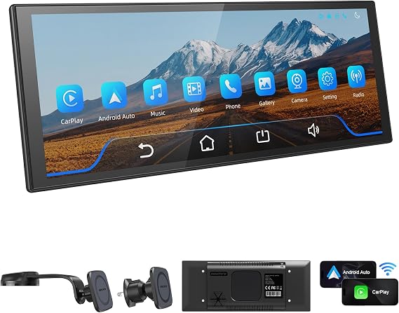 INNOVV V1 CarPlay Screen for Car, 10.3" Wireless Apple CarPlay & Android Auto, Plug & Play Magnetic Detachable, GPS Navigation, Mirror Link, Voice Control, Music Play, HD IPS Display, Fits All Cars
