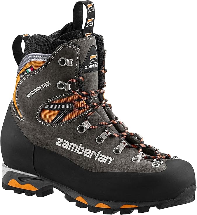 Zamberlan 2092 Mountain Trek GTX RR Mountaineering Shoes - Men's, PFAS-Free, 2092ZGOM-45.5-11 Graphite/Orange
