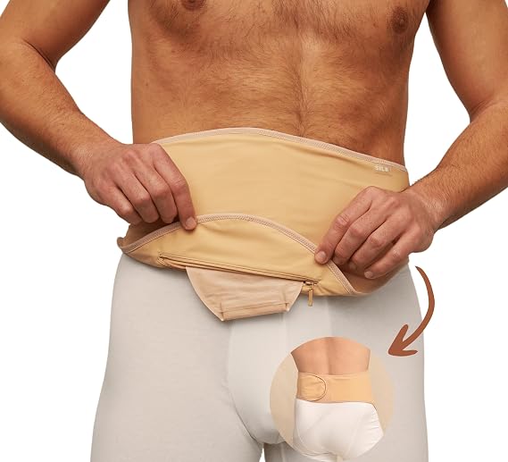 SIIL Ostomy Belt Beige for Men & Women | Ostomy Bag Covers for Colostomy, Ileostomy, Urostomy | Stoma Support Belt