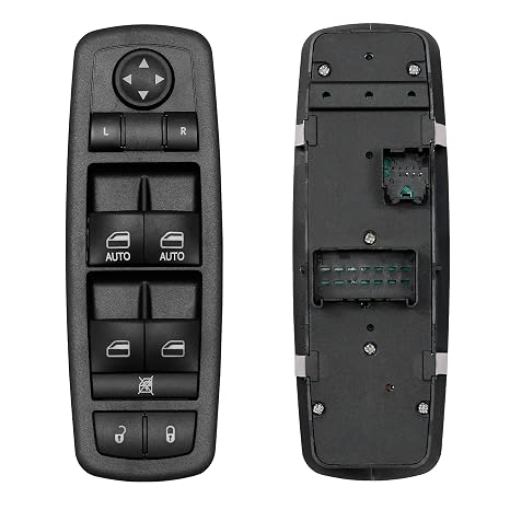 Master Power Window Switch | 3 PINS + 0 PINS Check Required | Replacement for 2012 2017 Dodge Grand Caravan, Chrysler Town & Country | Replaces# 68110871AA, 04602535AI