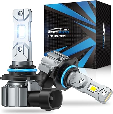 Marsauto 9005 Bulbs, 30000LM 800% Brightness 9005 HB3 Bulbs, Real 1:1 Design, HB3 Fog Lights 6000K White, 99% Compatible, 60000 HRS Lifespan, IP68, Pack of 2