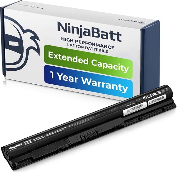 NinjaBatt Battery for Dell Inspiron M5Y1K 5558 5559 5555 5755 15 5000 | Fits 3558 3451 3551 5758 5551 5458 5452 5455 WKRJ2 HD4J0 GXVJ3 07G07 6YFVW K185W 4 cells 2200mAh 33Wh 14.8V