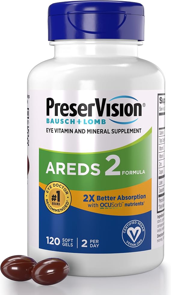 PreserVision AREDS 2 Eye Vitamins OCUSorb Formula, 120 Softgels