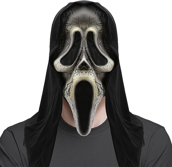 Scary Scream Mask Bloody Horror Halloween Ghost Face Mask Full Head Props Spooky Party Skull Cosplay Costume Scream-D