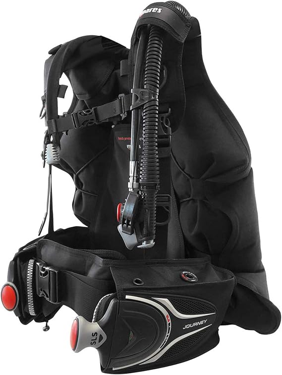 Mares Journey 3.0 Back-Inflation Scuba BCD with Integrated Weight Pockets - Scuba Gear - Scuba Diving BCD BCD Diving - Travel BCD - Dive System BCD - Back Inflation BCD Scuba - Large
