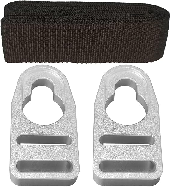 Popbee Upgraded Aluminum Strap Kayak Seat Clips with Nylon Webbing Straps Kayak Seat Repair Clips Compatible with Lifetime Emotion Style Button Type Seat Straps Repair Clip