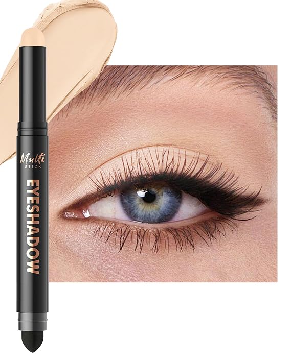 Nude Beige Matte Eyeshadow Stick, Cream Smooth Dual-Ended Eye Shadow Sticks