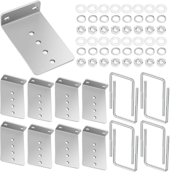 Colinktool 8" L-Type Boat Trailer Bunk Bracket Kit for 3x3 Cross Members