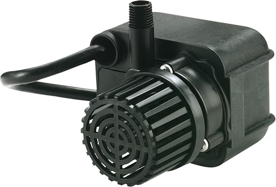 Little Giant PE-2F-PW 115 Volt, 1/40 HP, 300 GPH Submersible Direct Drive Pump for Small Ponds or Fountains with 15-Ft. Cord, Black, 566611