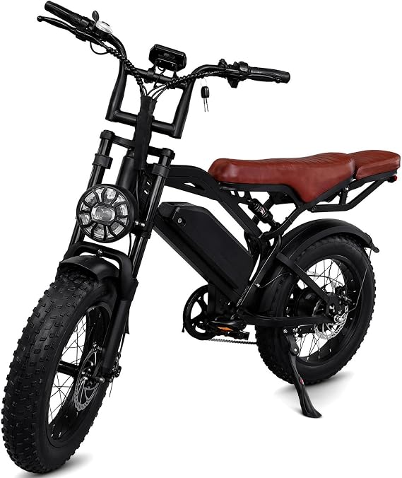 Electric Bike for Adults 750W 20" Fat Tire 48V 18Ah 31Mi Range 7-Speed