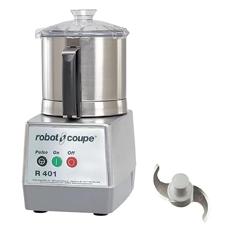 Robot Coupe R401B Commercial Food Processor, 1.5 HP, 4.5 Qt Stainless Bowl