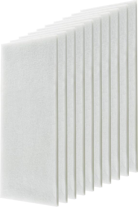 OMTech PM50 Cotton Air Fil ter Set, 5 Piece Primary Replacement Air Fil ter Set for Fume Extractor Air Purifier, 15x11 Inch Prefilter Pack Cotton Filter Replacement Set for Contaminant & Smoke Removal