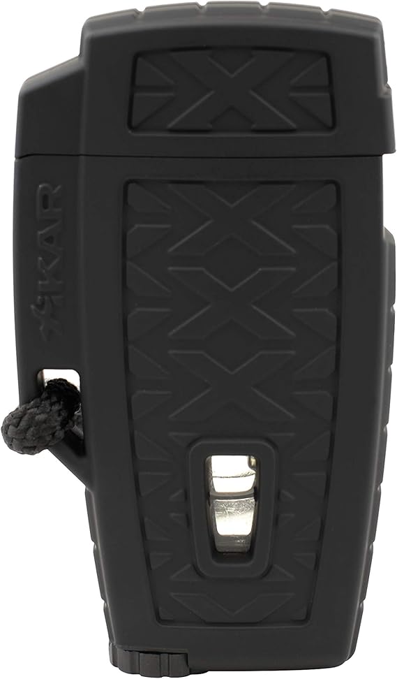 Xikar Stratosphere II High Altitude Lighter, Single Jet Flame, Windproof, Ergonomic Design, Durable and Dependable, Black
