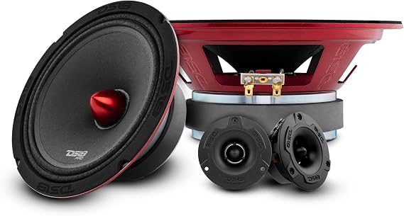 DS18 PRO-X8.4BMPK Mid & High Complete Package - 2 Midrange Loudspeakers, 2 8" and 3.8 Pro Super Bullet Tweeter 1" Aluminum Voice Coil - Door Speaker for Car or Truck Stereo Sound System