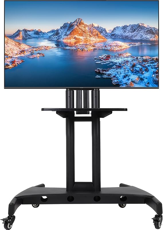 Mobile TV Stand, Rolling TV Stand with Wheels for 32-75 Inch