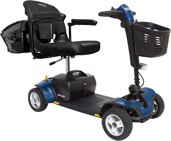 Pride Mobility Go Go Sport Scooter Plus Accessories, Pride Mobility 4 Wheel Electric Scooter for Adults and Seniors, Portable Mobility Scooter, USA Manufactured,