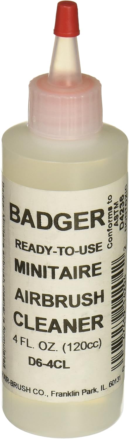 BADGER Minitaire Airbrush Paint Cleaner 4Oz. -D6-4Cl