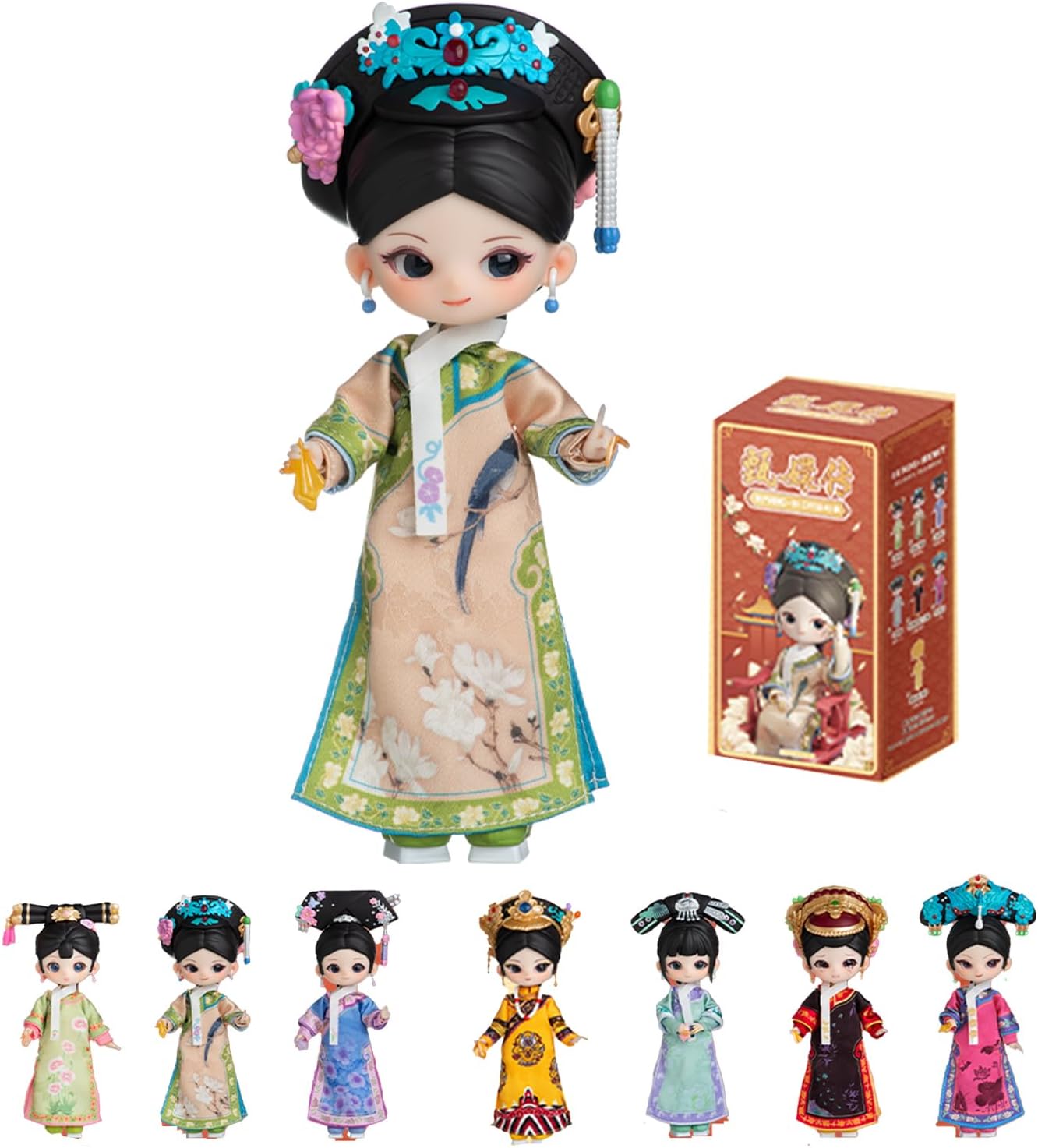 112 BJD Dolls Blind Box,Kawaii BJD Dolls The Legend of Zhen Huan Series 112 Ball Jointed Doll Collectable Action Figure Posable Dress Up Doll for Girls Birthday Party Gift Toys