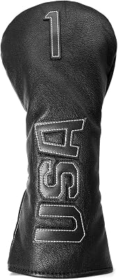 Montela Golf Club Covers,Golf Head Cover Driver Headcover Fairway Wood Cover Hybrid Head Cover 3 Wood Headcover Leather Golf Headcovers for Odyssey Scotty Cameron Titleist Callaway Taylormade
