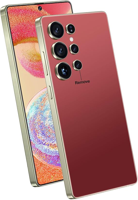 I25 Ultra 5G Unlocked Smartphone, 16GB+512GB Android 14 Cell Phone with Built-in Pen, 6.9" HD+ Display, 108MP Camera, 7000mAh Battery, Dual SIM/NFC/Face ID, High Performance Mobile Phone (Red)