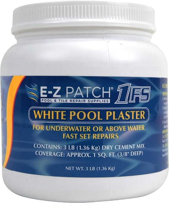 E-Z Patch 1 White Pool Plaster Repair Kit - 3 Pounds (Coverage: 1.5 Square Foot)