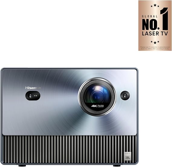Hisense C1 4K UHD Triple Color RGB Laser Portable Mini Projector, up to 300", Vidda OS, Dolby Vision HDR10, 110% BT.2020 Color Gamut, 20w JBL Sound, Netflix, Auto Keystone Correction, MEMC