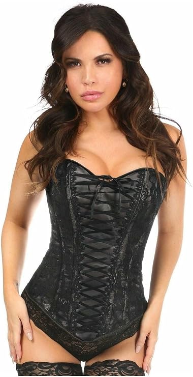 Daisy corsets Women's Lavish Lace-up Overbust Corset W/Black Lace