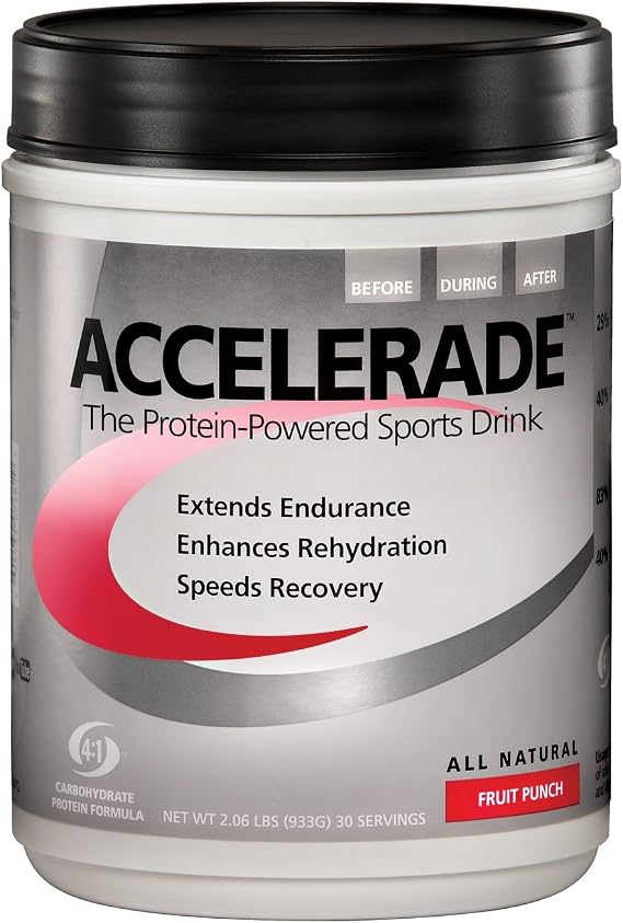PacificHealth Accelerade, All Natural Sport Hydration Drink Mix with Protein, Carbs, and Electrolytes for Superior Energy Replenishment - Net Wt. 2.06 lb., 30 serving (Mountain Berry)