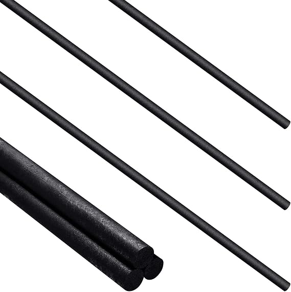 Graphite Stir Rod Stick Crucible Stir Rod Long Carbon Stirring for Melting Casting Refining Gold Silver Copper, 12 Inch Length, 5/16 Inch Diameter(10 Pieces)