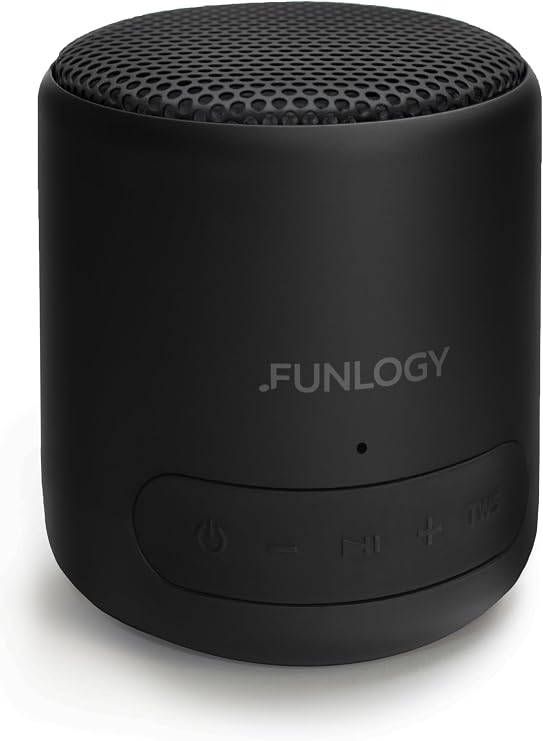 FUNLOGY Portable Mini Speaker/Portable Speaker VGP2024 Award Waterproof/Compact/Type-C Rechargeable/Built-in Battery/Bluetooth Compatible/Wireless/IP67 Can be Used in the Bath/PC and Smartphone