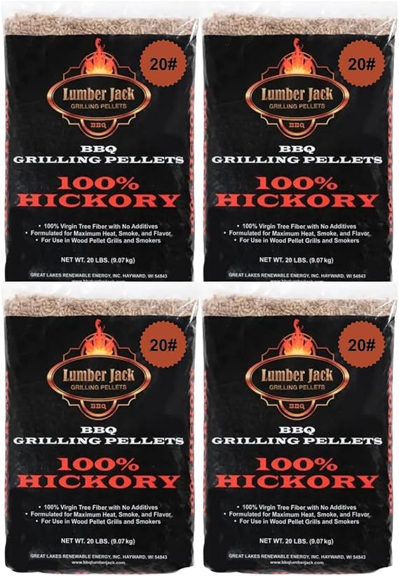 100% Hickory Lumber Jack BBQ Pellets (80)