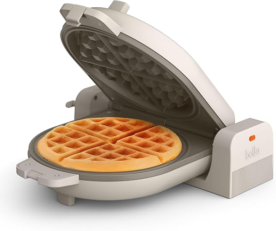 bella Fits-AnywhereTM Flip-n-Store Non-Toxic, Belgian Waffle Maker, Oatmilk