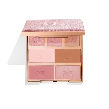 Charlotte Tilbury Instant Look in a Palette - Powder Face Makeup for Eyes & Cheeks - Powder Bronzer, Highlighter & Blush for the Perfect Summer-Fresh Glow - Dreamy, Bronzed Beauty