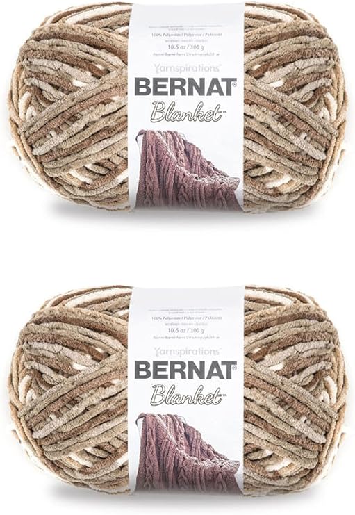 Bernat Blanket Sonoma Yarn - 2 Pack of 300g/10.5oz - Polyester - 6 Super Bulky - 220 Yards - Knitting/Crochet