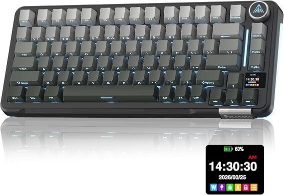SOLAKAKA A75 PRO Wireless Mechanical Keyboard with Screen and Knob