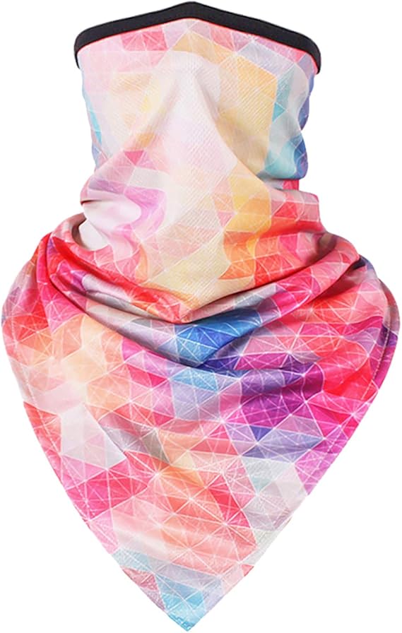 Women UPF 50+ Face Mask Sun Protection Fashion Colorful Neck Gaiter Scarf