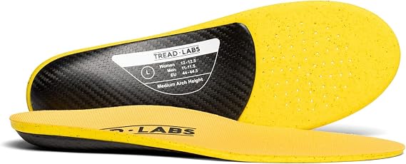 Tread Labs Dash Insoles Carbon Fiber Insoles for Men & Women Running Insoles & Training Shoe Inserts Extra-Firm Performance Arch Support Replaceable Top Covers, Million-Mile Guarantee