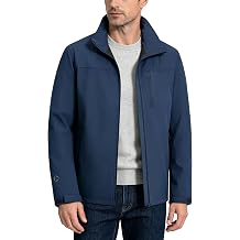 Outdoor Ventures Mens Lightweight Jacket Waterproof Softshell Jackets with Velvet Lined Stand Collar Windbreaker for Hiking Running Cycling Golf