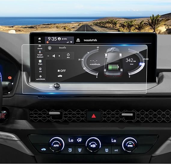 2023-2025 2026 Accord Hybrid Screen Protector for Honda Accord Hybrid (Sport/EX-L/Sport-L/Touring) 12.3-inch Touch Screen, 9H Tempered Glass 2026 Accord Hybrid Accessories HD Transparent 12.3"