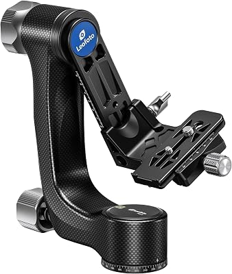 Leofoto Black PG-1 Lightweight Heavy Duty Gimbal Tripod Head Arca Compatible