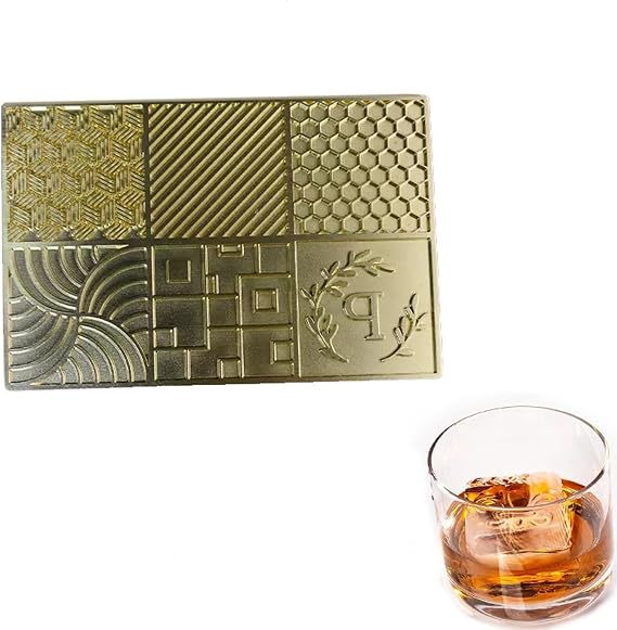 Bartender Accessories Ice Press Craft Modern Ice Molds Stamps For Craft Modern Ice Molds for Bourbon & Cocktails in Fast Seconds (E)