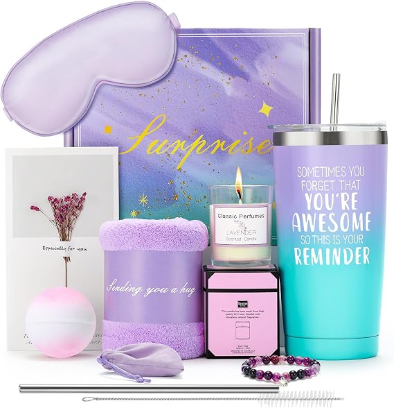 Birthday Gift for Women, Gifts Basket Set for Her(Purple)