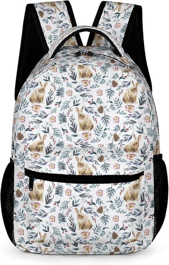 Bunny Backpack for Kids Girls Boys, 17 in Bookbag