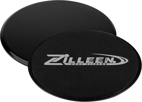 ZILLEEN Exercise Sliders for Working Out Pilates Fitness Discs 2pcs | Strength Slides for Yoga Pilates Aerobics Lunges Squats, Women & Men